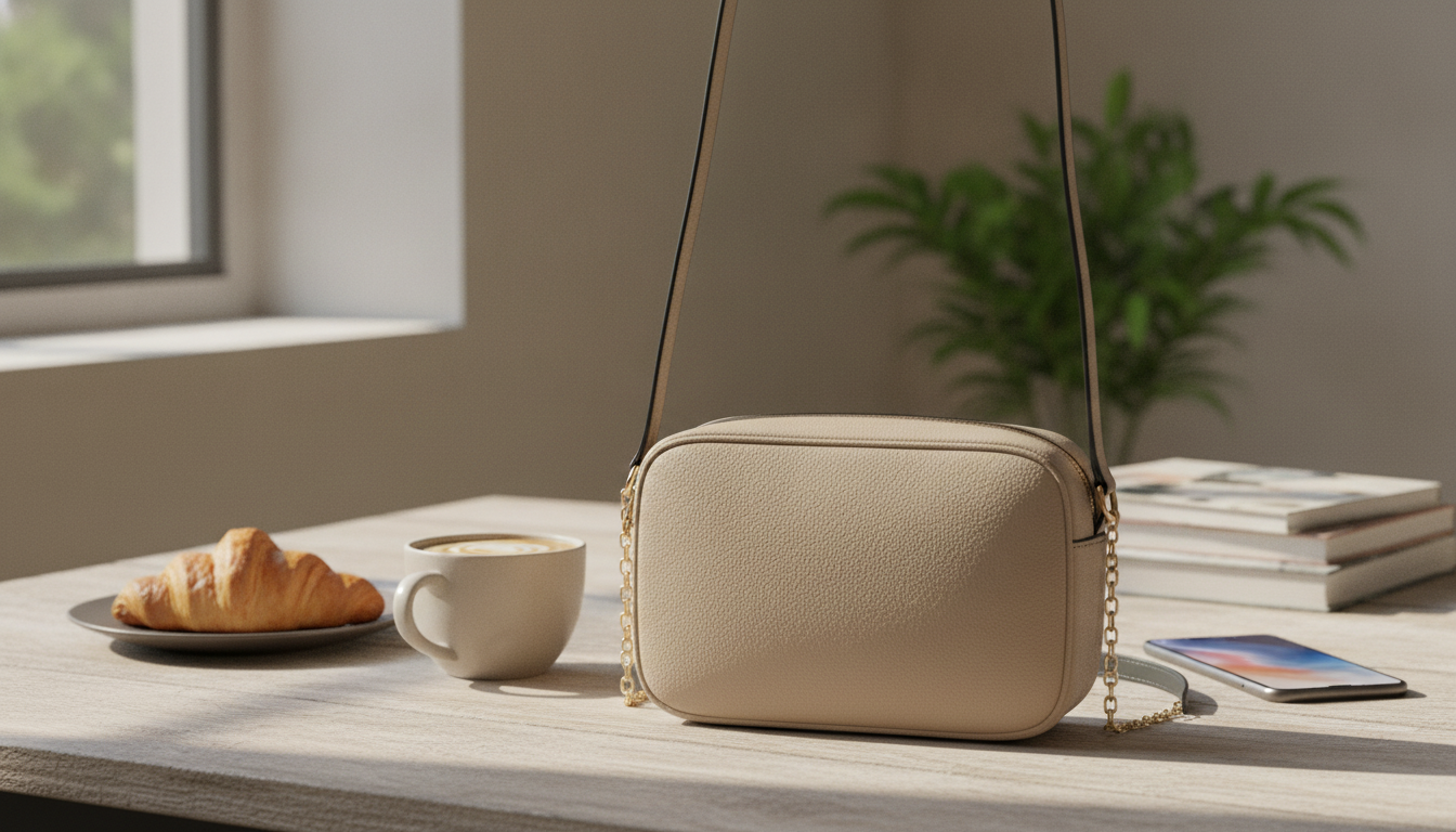 Armani Exchange Beige Shoulder Bag: Minimal Everyday Style