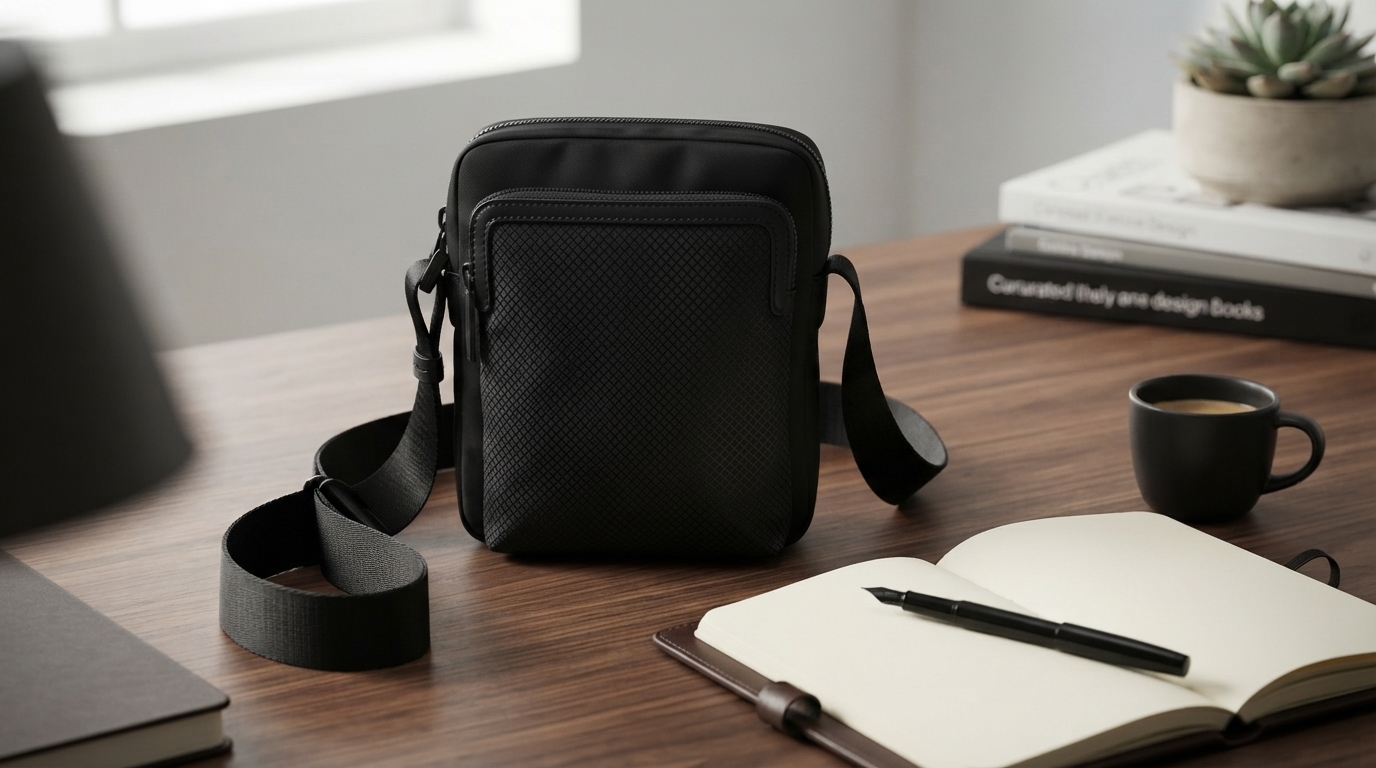 Calvin Klein Lightweight Black Shoulder Bag for Men