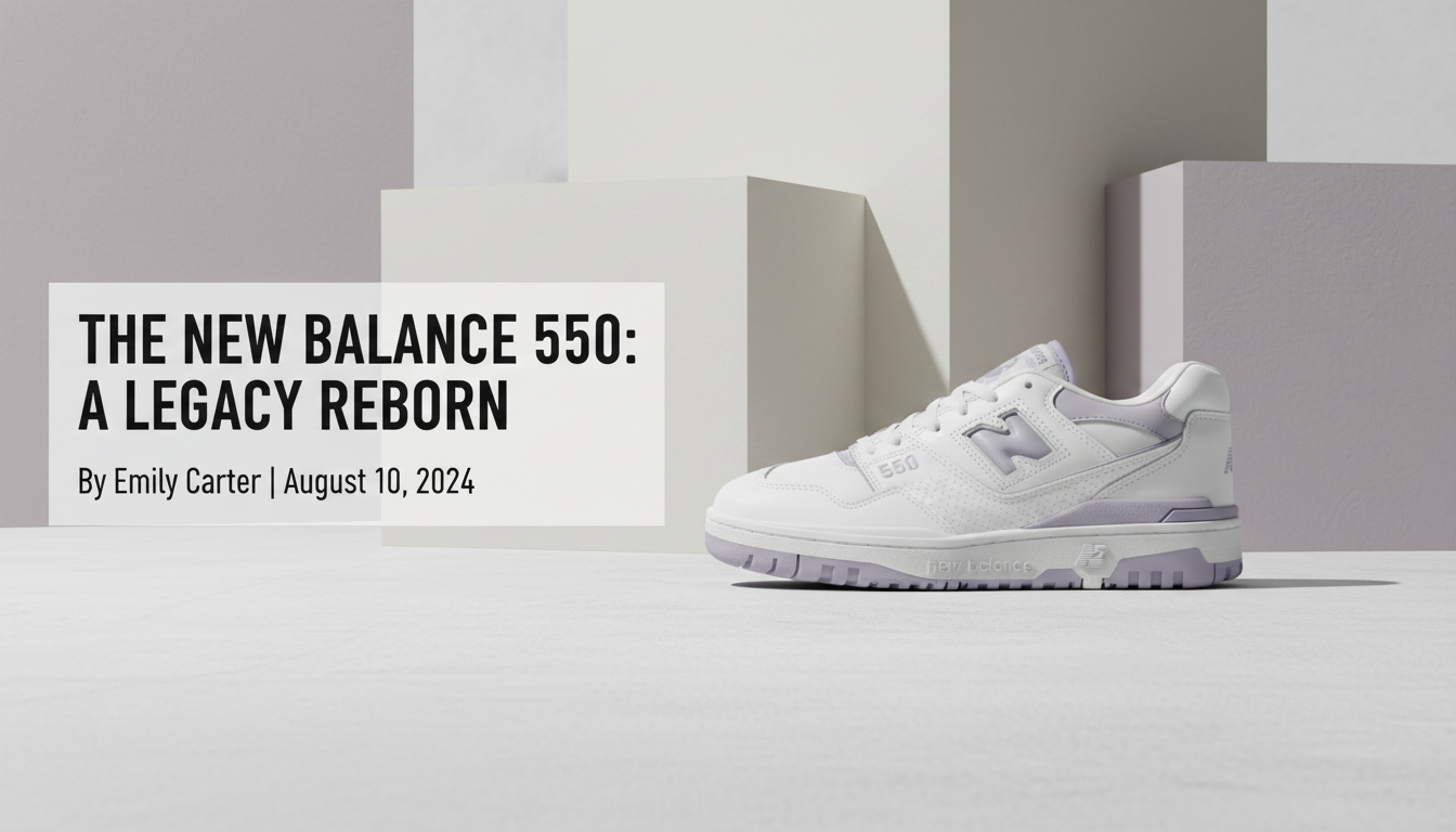 New Balance 550 Faux Leather Sneakers for Fall & Winter