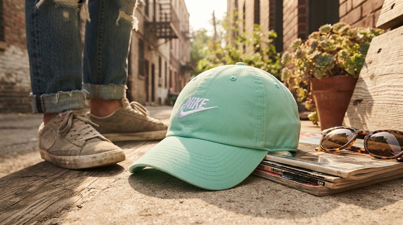 Nike Men’s Green Printed Cap: Street Style & Shade