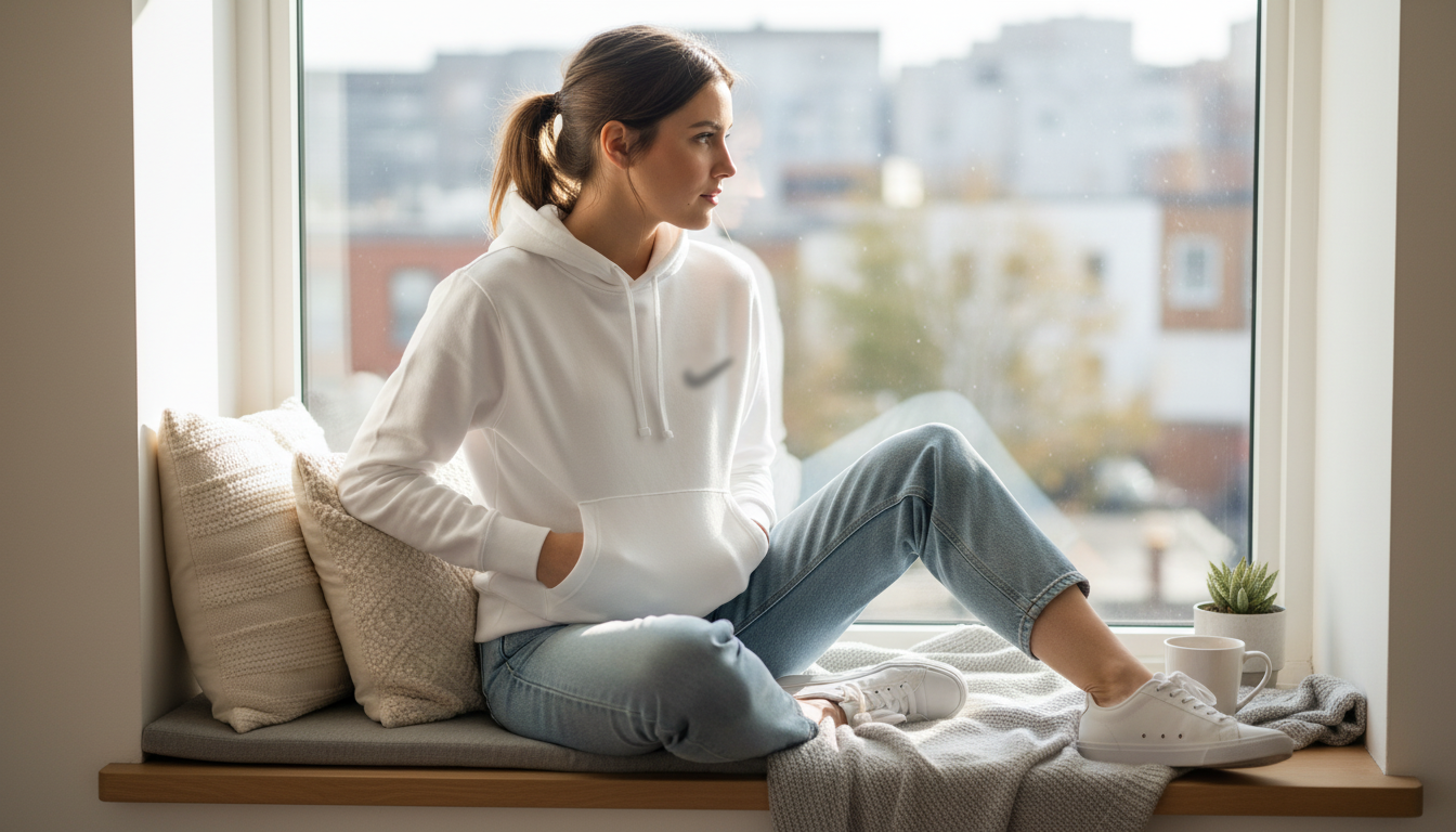 Nike Women’s White Hoodie: Front Pockets, Fit & Style