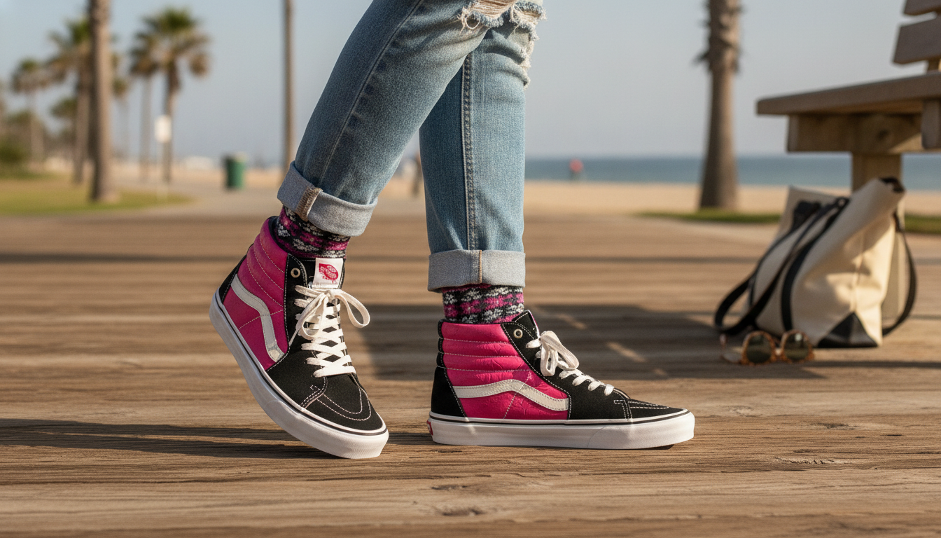 Vans Fuchsia Leather & Canvas Shoes: Styling, Fit, Care
